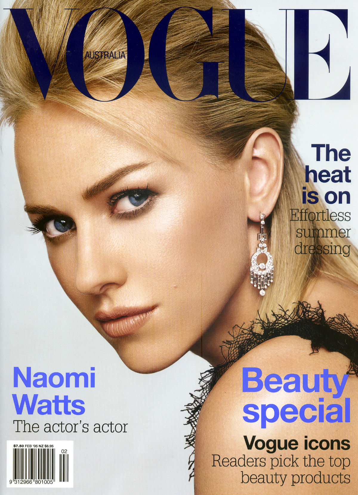 Naomi Watts on the cover of Vogue Australia